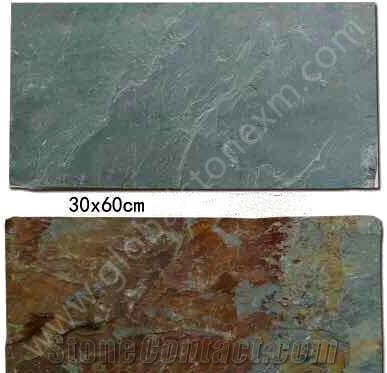 China Rustic Natural Split Face Green Slate Tiles