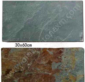 China Rustic Natural Split Face Green Slate Tiles