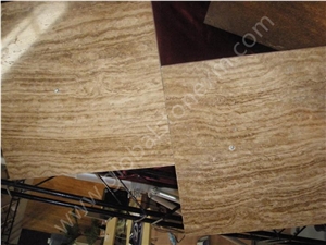 Chocolate Travertine Slabs Tiles for Wall Cladding