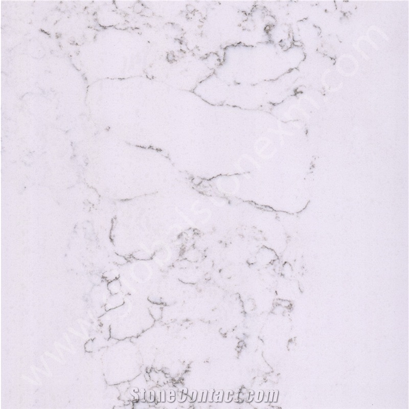 Contemporary Statuario White Quartz Stone Slabs