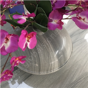 Gem Grey Quartzite Sculpture Modern Flower Pots