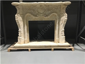 Golder Spider Marble Fireplace Exotic