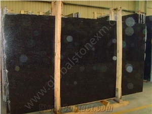 Hot Selling Black Galaxy Slabs Tiles for Workrooms