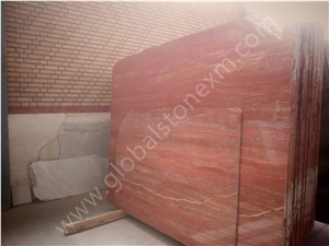 Hot Selling Red Travertine Slabs Tile for Cladding