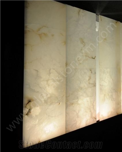 Iran White Alabaster Slabs Tiles Translucent Magic