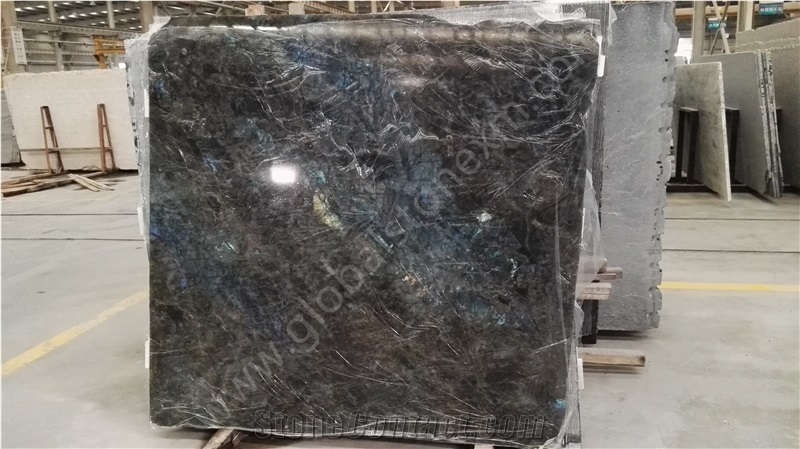 Labradorite River Blue Granite Slab Interior Decor