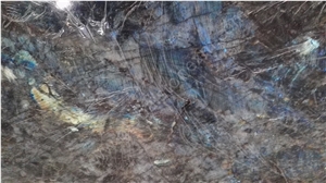 Labradorite River Blue Granite Slab Interior Decor