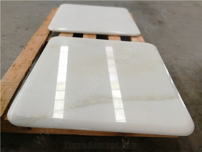 Lincoln White Marble Table Square Shaped Tops