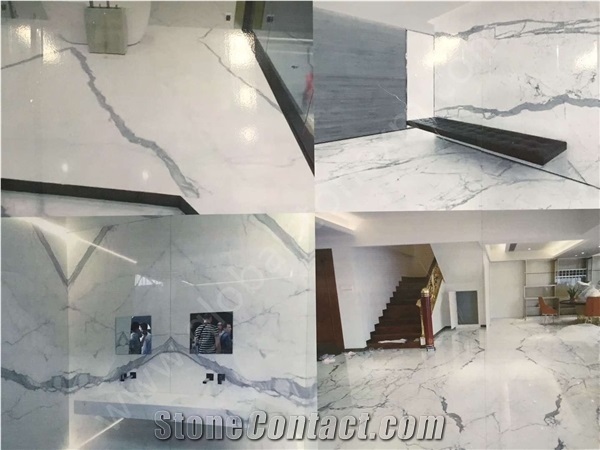 Most Popular Carrara Slabs Tiles for Washing Room