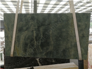 Peacock Green Marble Fireplace
