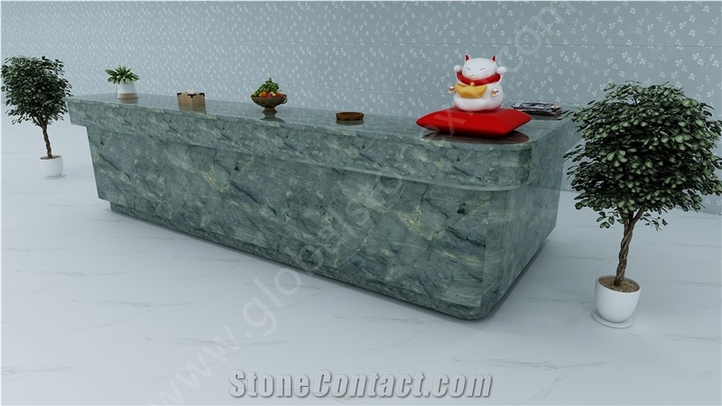 Peacock Green Marble,Office/Hotel Reception Tops