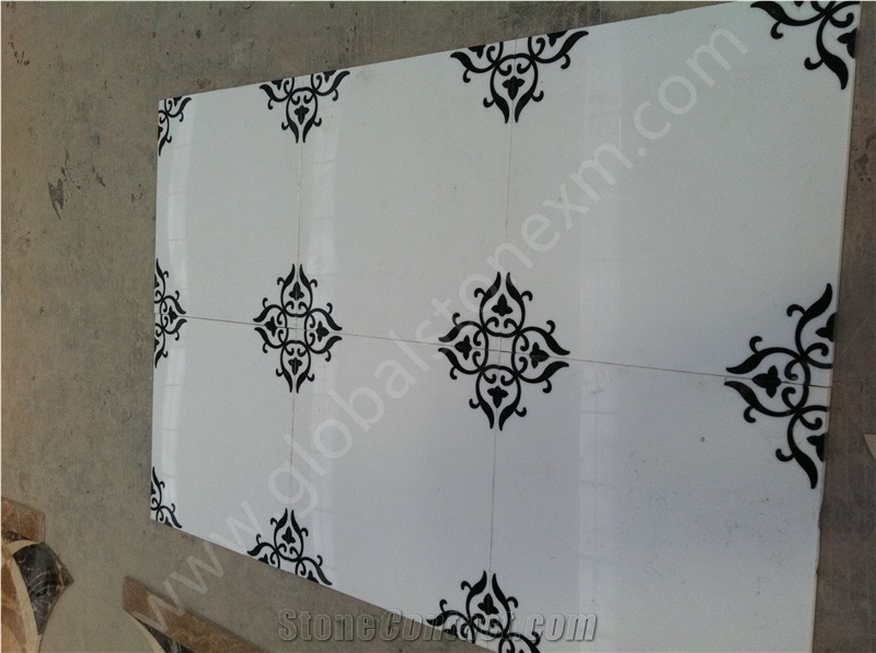 Sivec White Marble,White Marble Waterjet Medalions