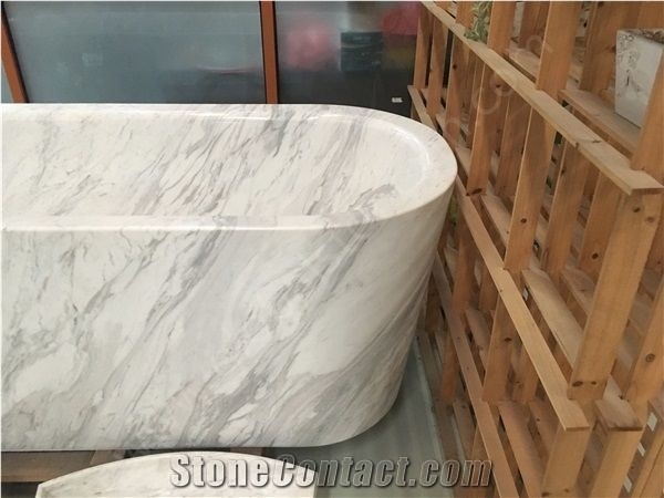 Volakas White Marble,Custom Home Stone Bathtubs