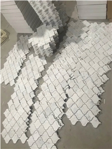 Volakas White Marble,White Custom Shape Mosaic