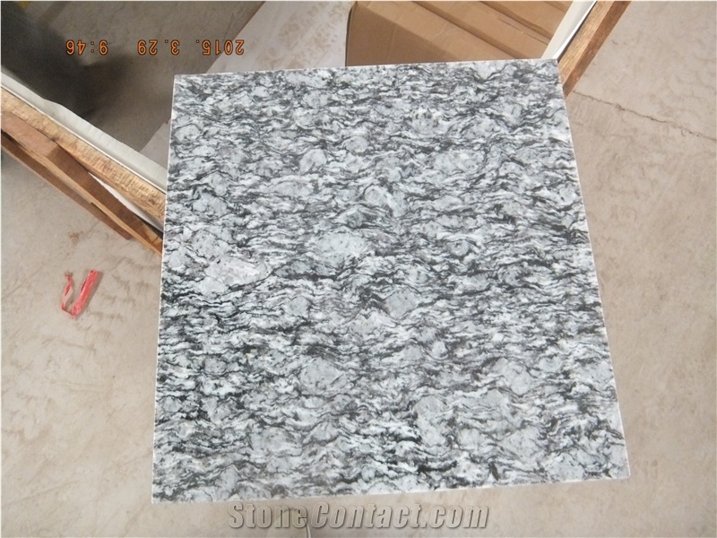 Spray White Granite Slab/Tile,Sea Wave Granite