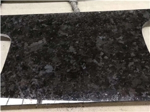 Marron Cohiba Angola Black Granite Kitchen Top