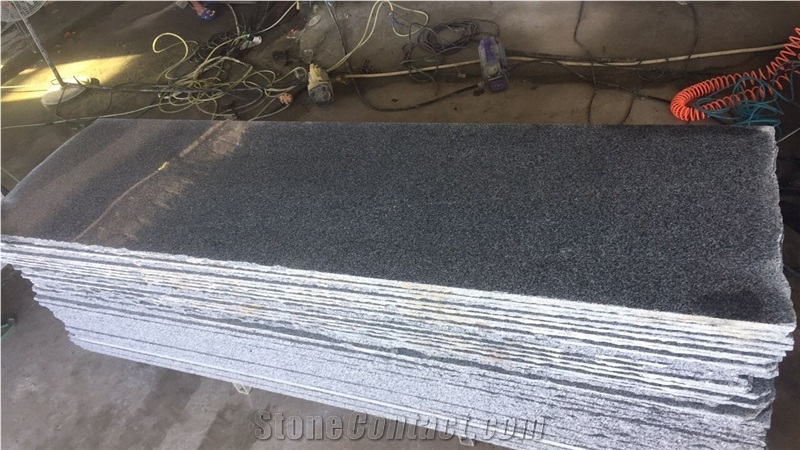 New 654 Padang Dark Grey Black Granite Strip Slabs