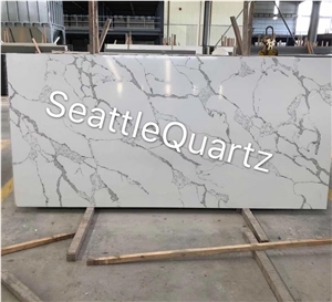 Calacatta Carrara Quartz Stone Slab for Countertop