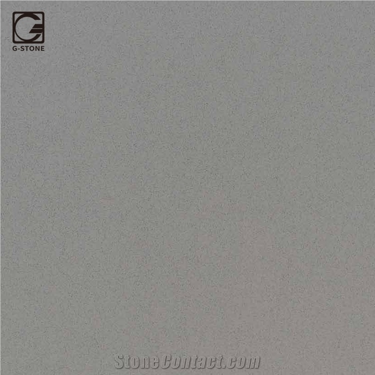 Fin Ash Grey Color Quartz Solid Surface Countertop
