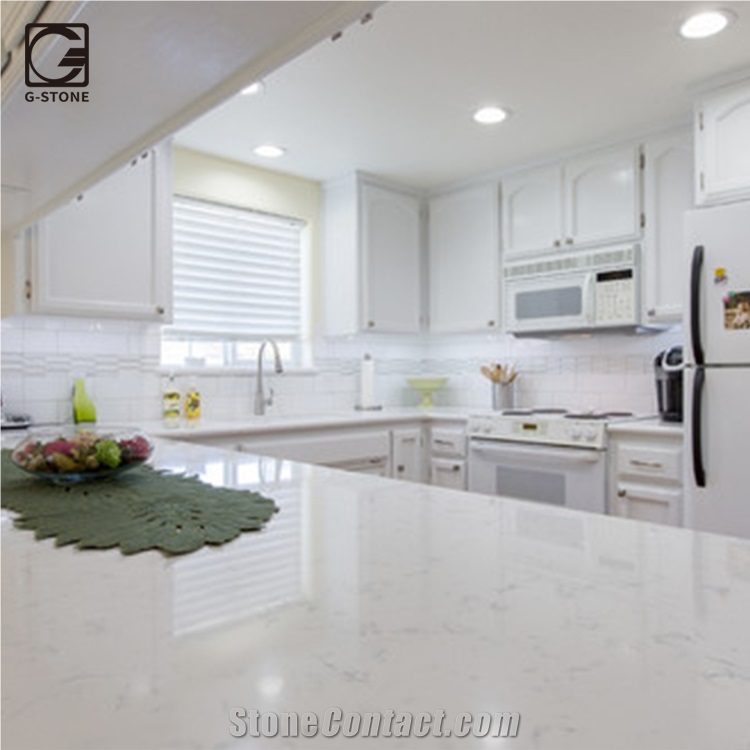 Most Popular Cashmere Carrara Quartz Prefab Counter from China - Main Image