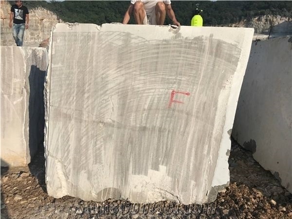 White Wooden Marble Block Rough Marble Block