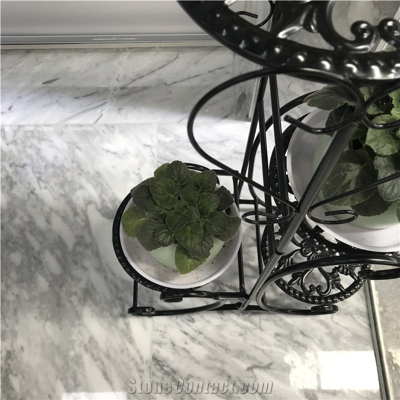 Bianco Carrara White Marble Kitchen Countertops