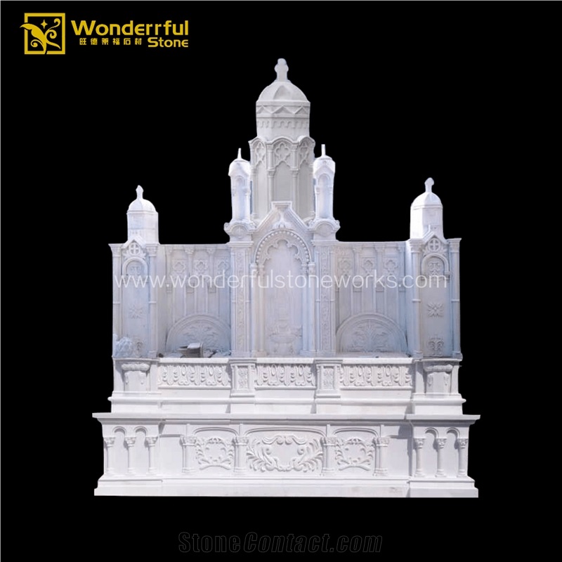 Artificial Cast Stone Pedestal Column Carving