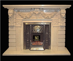 Stone Fireplace Mantel Surround Hearth