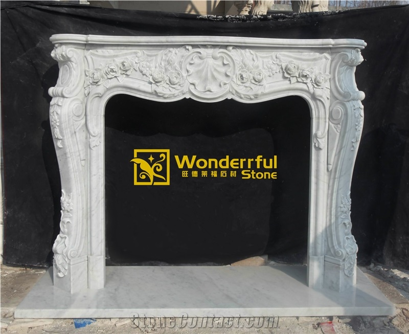 Carrara Louis Fireplace Mantel Surround Hearth