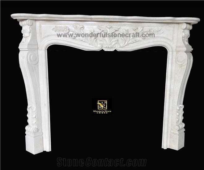 Cream Marfil Fireplace Mantel Surround Hearth