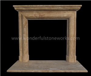 Custom Fireplace Mantel Surround Travertine Stone