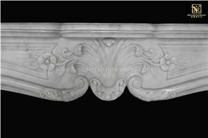 Fireplace Mantel Custom Italian Carrara Marble