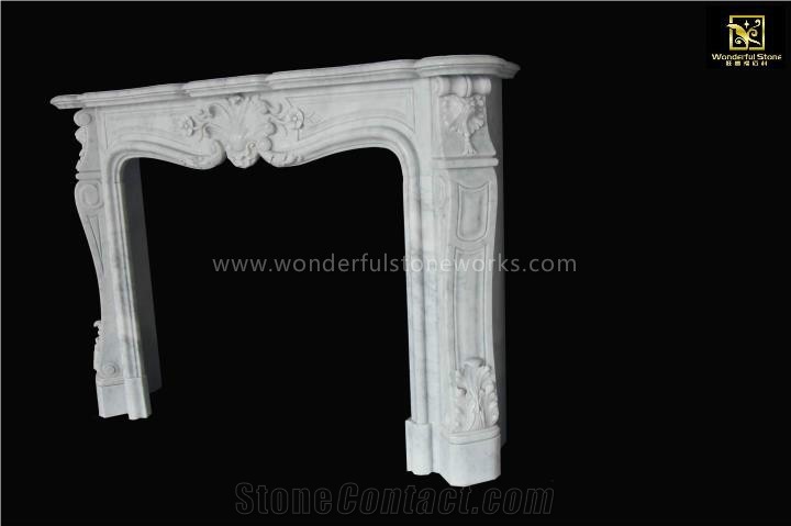 Fireplace Mantel Custom Italian Carrara Marble