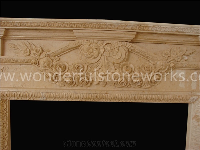 Fireplace Mantel Surround Egyptian Beige Marble