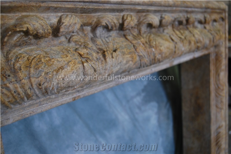 Fireplace Surround Mantels Portoro Marble Hearth