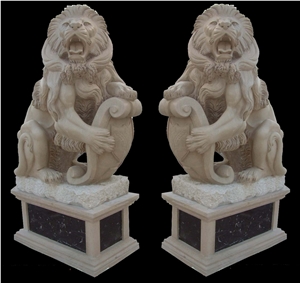 Gate Lion Statue Statuary Animal Sculpture