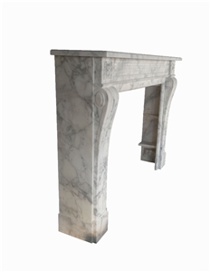 Italy Arabescato Marble Fireplace Mantel Surround