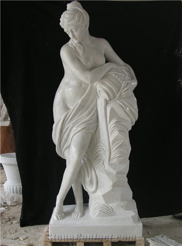 Landscape Statue Statuary Sculpture White Marble