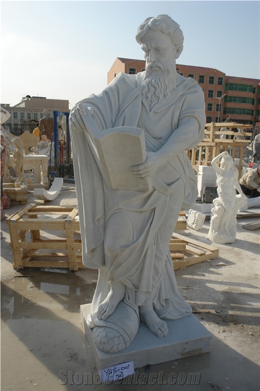 Limestone Statues Handcarved Custom Male Sculpture