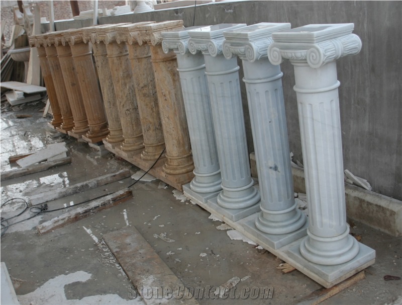 Marble Column Pillar Architectural Sculptured