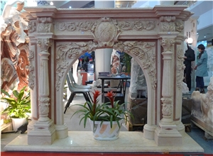 Marble Fireplace Mantels Surrounds Quyang Factory