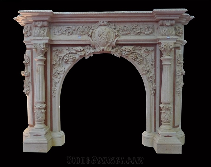 Marble Fireplace Mantels Surrounds Quyang Factory