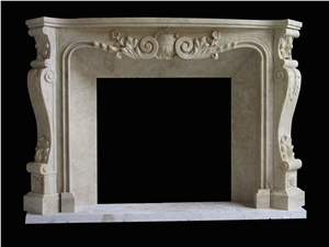 Marble Fireplace Surround Handcarved Mantel