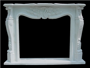 Marble Fireplace Surround Handcarved Mantel