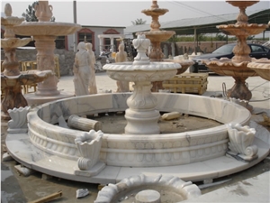 Marble Fountain Sculptured Garden Park Landscaping