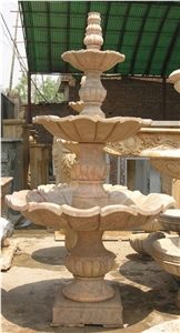 Marble Fountain Sculptured Landscaping Bird Bath
