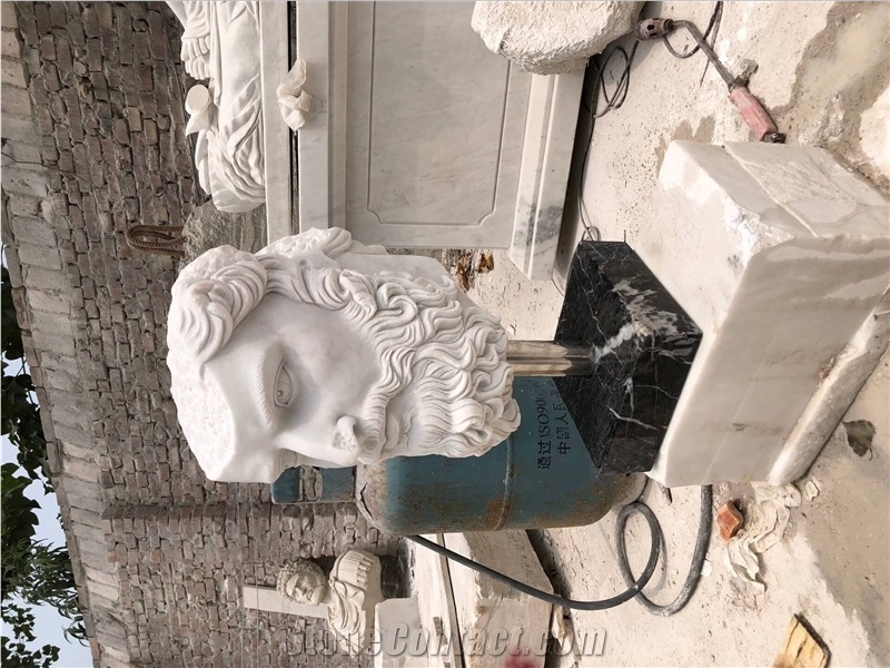 Marble Head Bust Statue Sculpture Carving