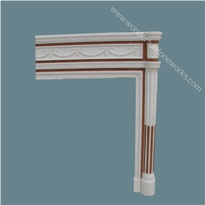 Marble Inlaid Fireplace Mantel Surround Hearth
