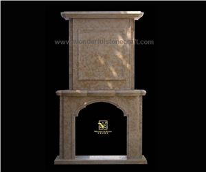 Marble over Mantel Fireplace Surround Hearth