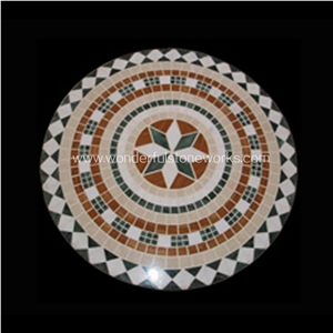 Marble Square Waterjet Medallion Floor Pattern
